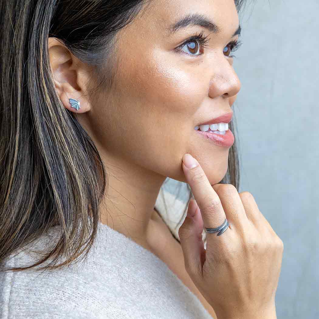 Sterling Silver Adjustable Dragon Scale Ring