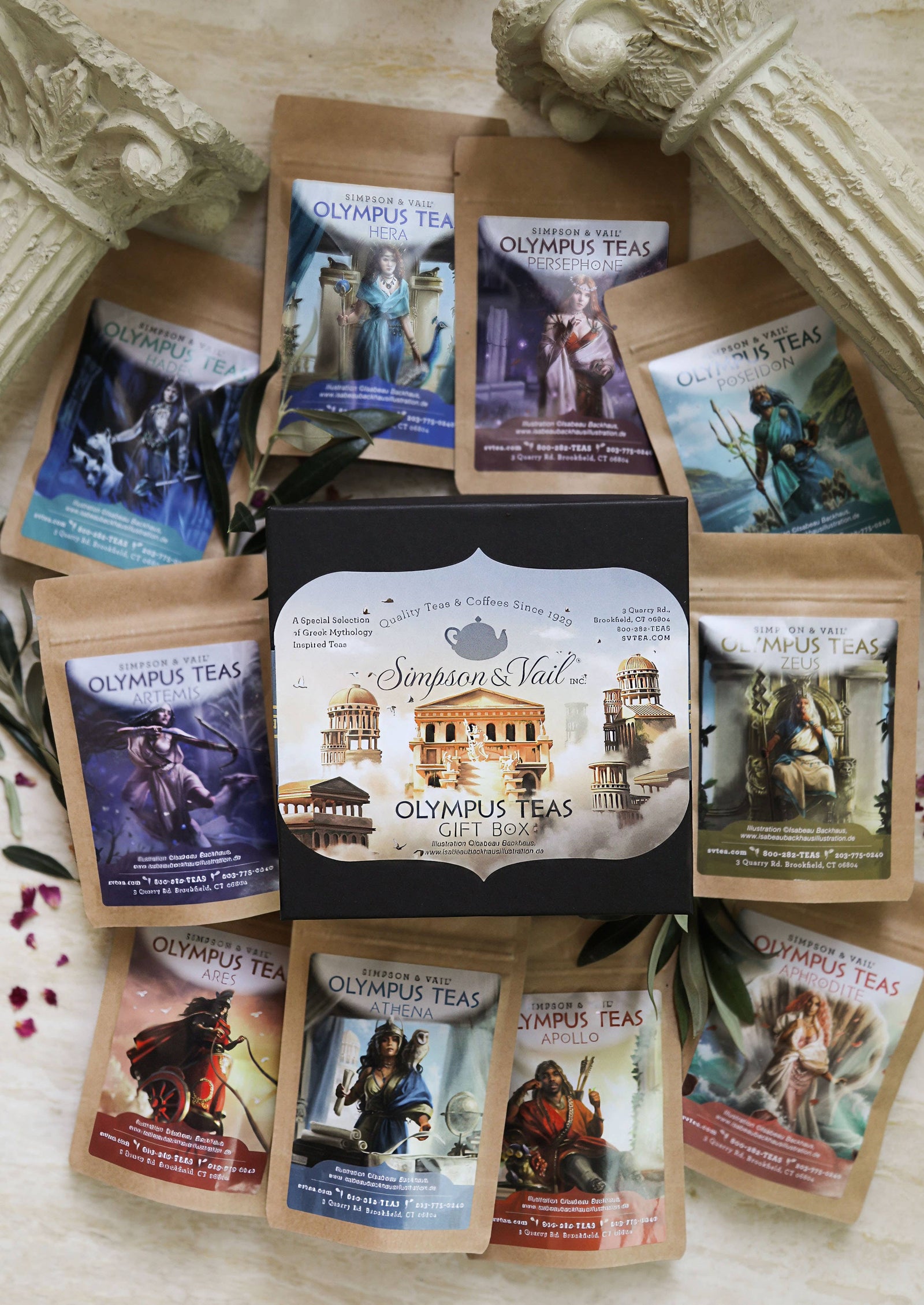 Mount Olympus Teas Gift Box - 10 Packages (1/2 Ounce Each)