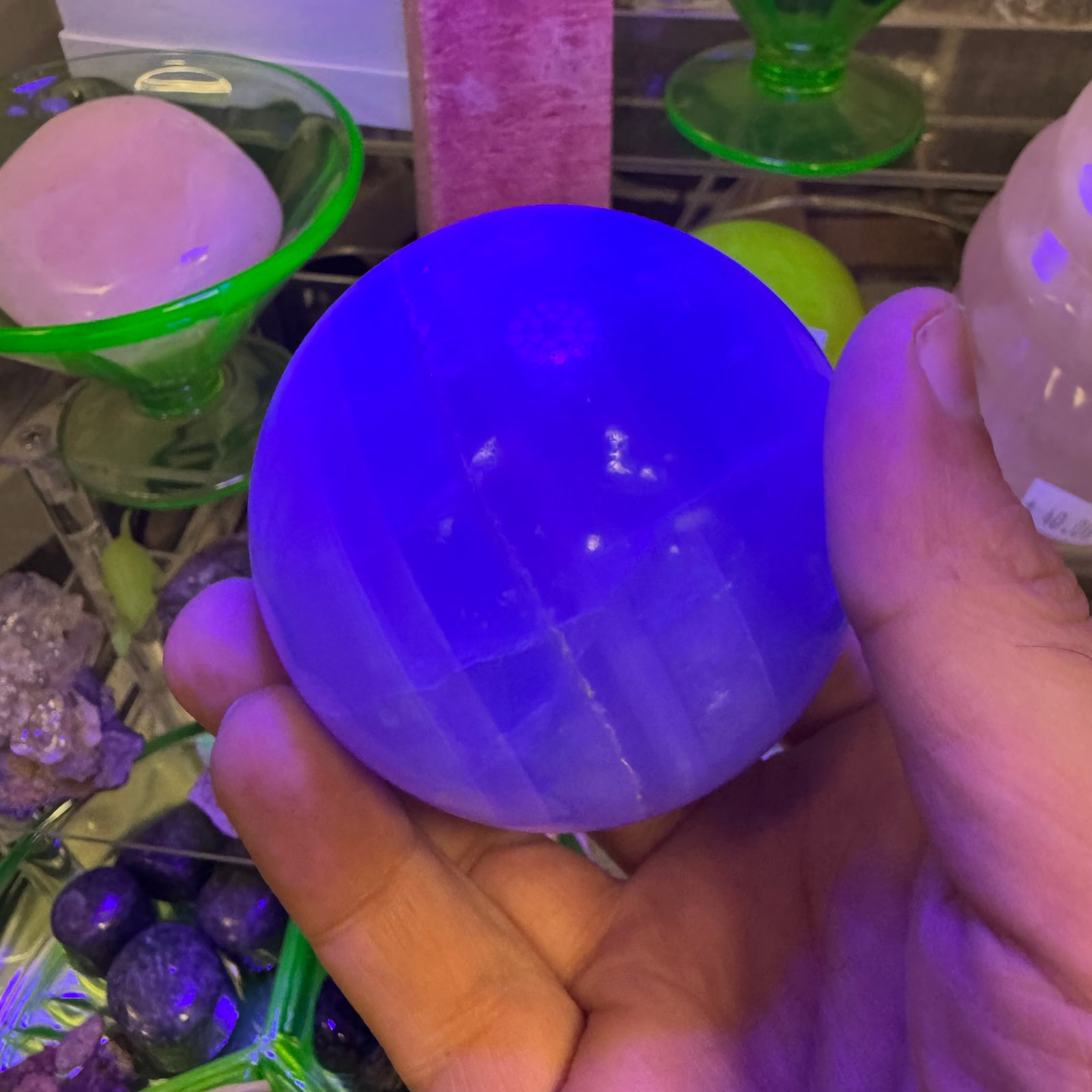 Fluorite Sphere 650g Natural Polished Crystal Ball