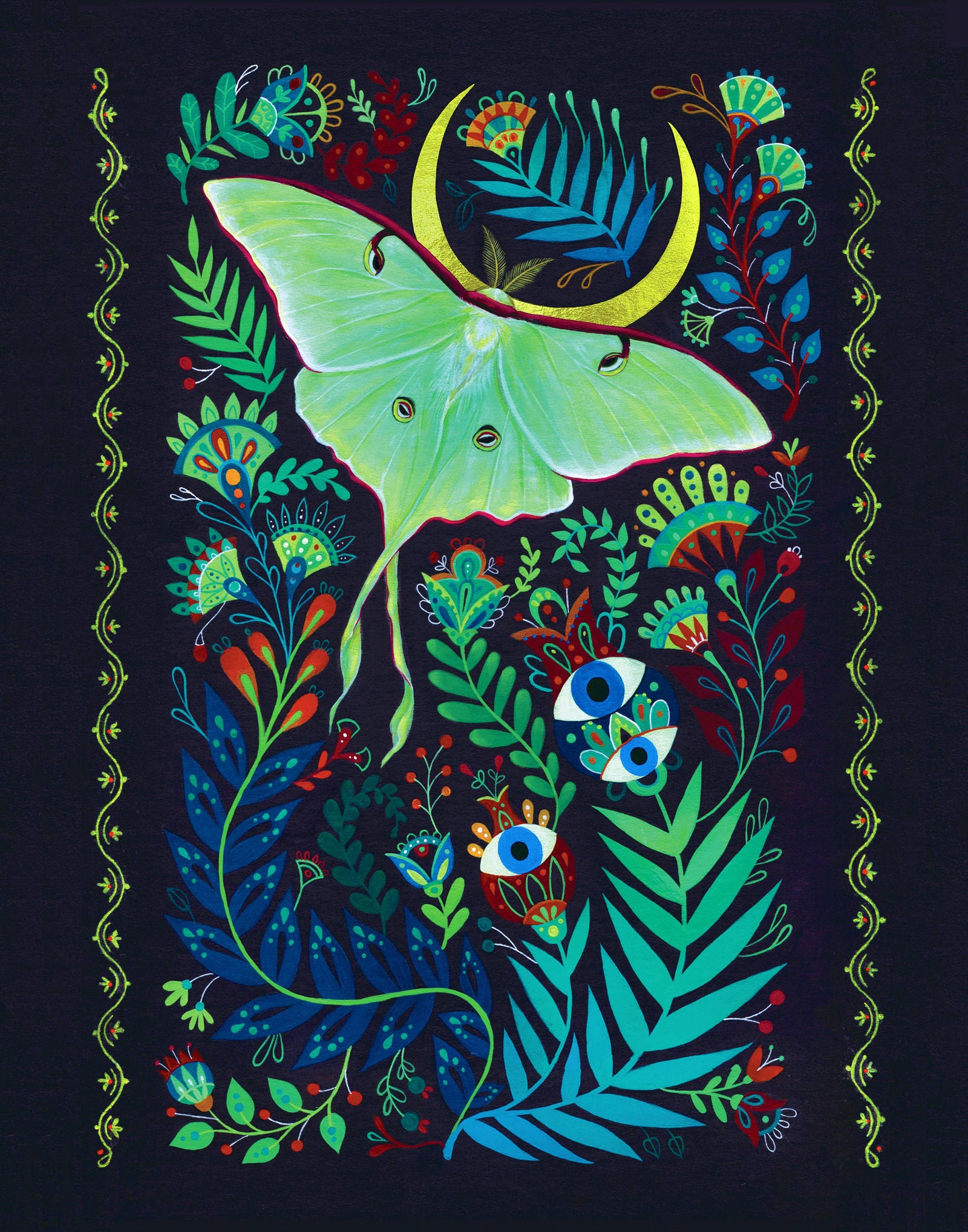 Constellation Luna Moth Print