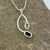 Black Tourmaline with Herkimer Diamond Sterling Silver Pendant