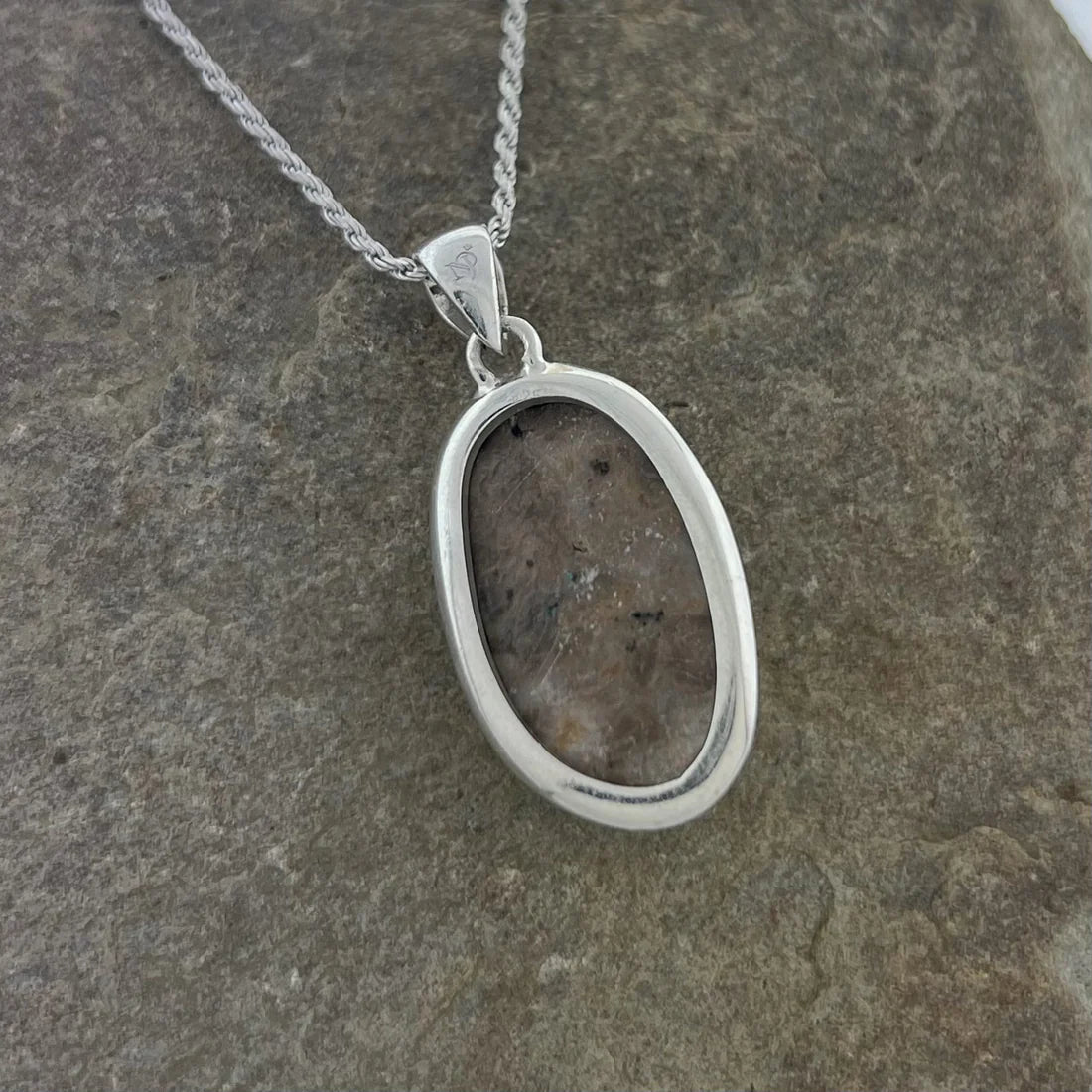 Dioptase Crystal Sterling Silver Pendant