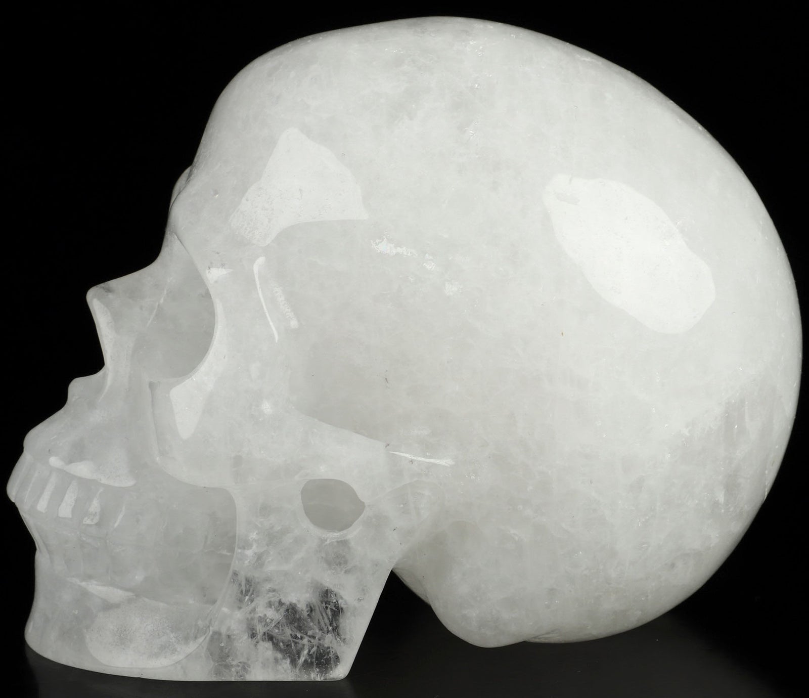 Angolan Quartz Rock Crystal Natural Crystal Skull Large 5.0"