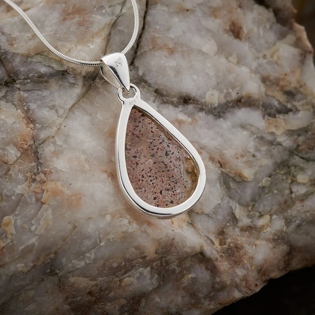 Orire Lucky Quartz Sterling Silver Pendant