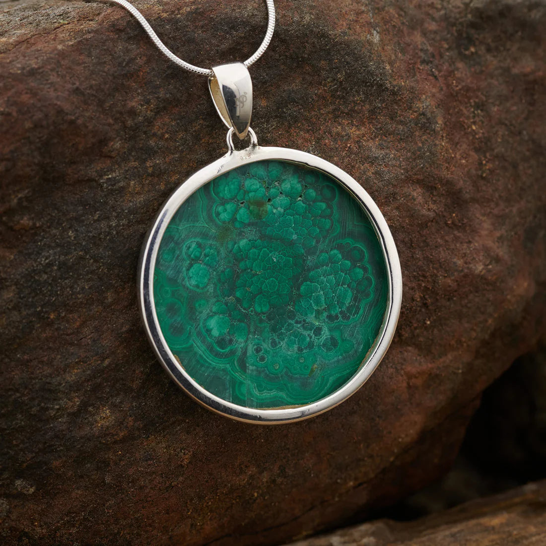 Malachite Sterling Silver Pendant