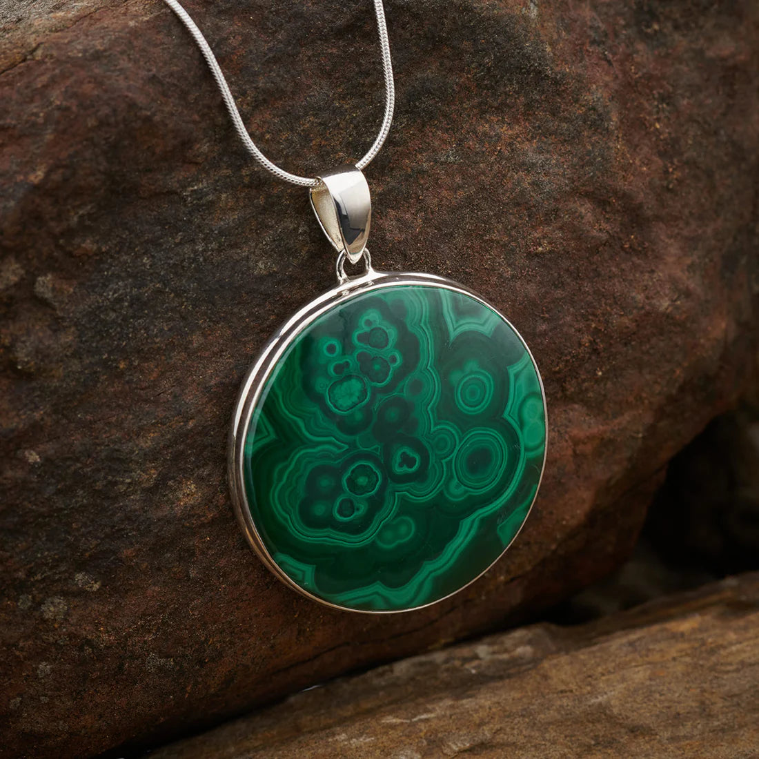 Malachite Sterling Silver Pendant