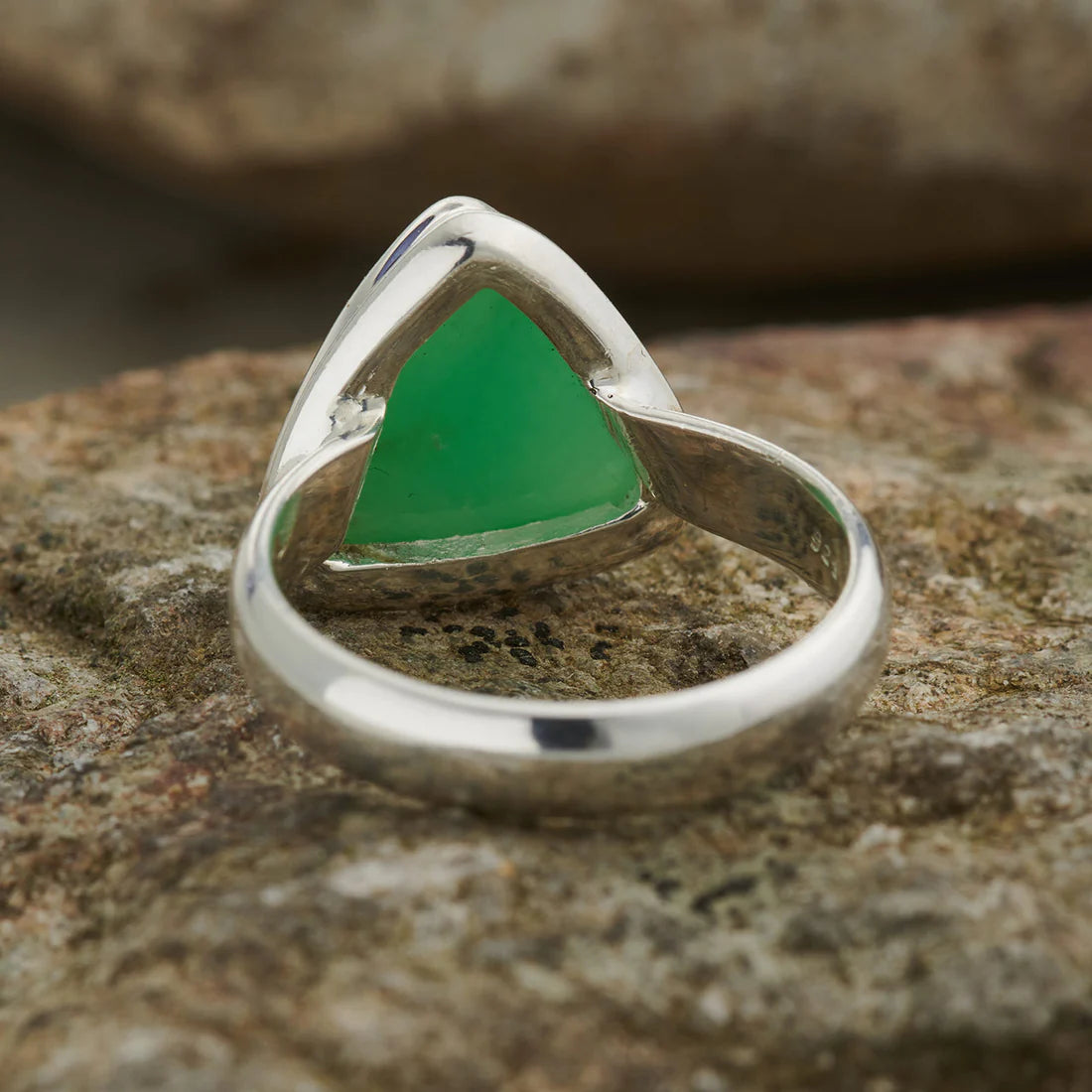 Chrysoprase Ring in Sterling Silver