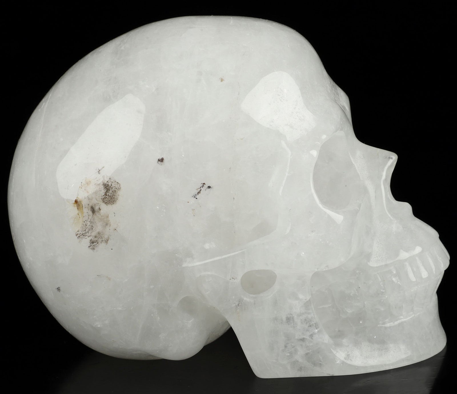 Angolan Quartz Rock Crystal Natural Crystal Skull Large 5.0"