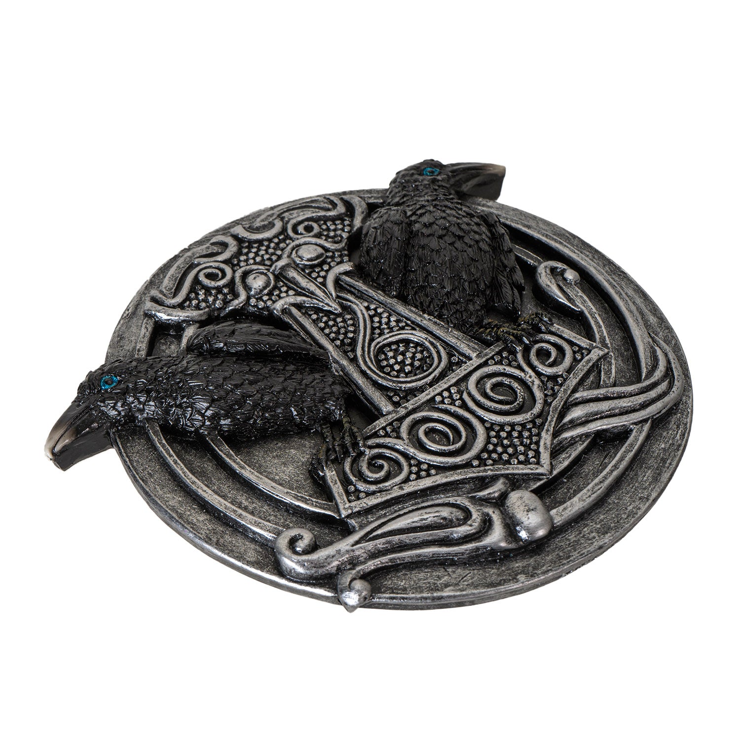 Thor Hammer Mjolnir Incense Holder with Odin’s Ravens
