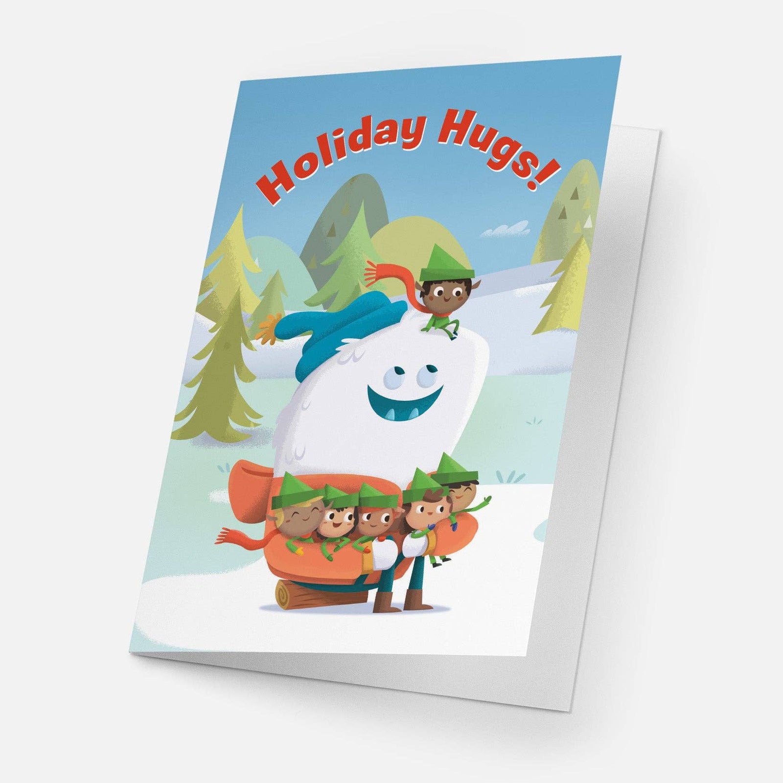 Yeti and Elves Holiday Card