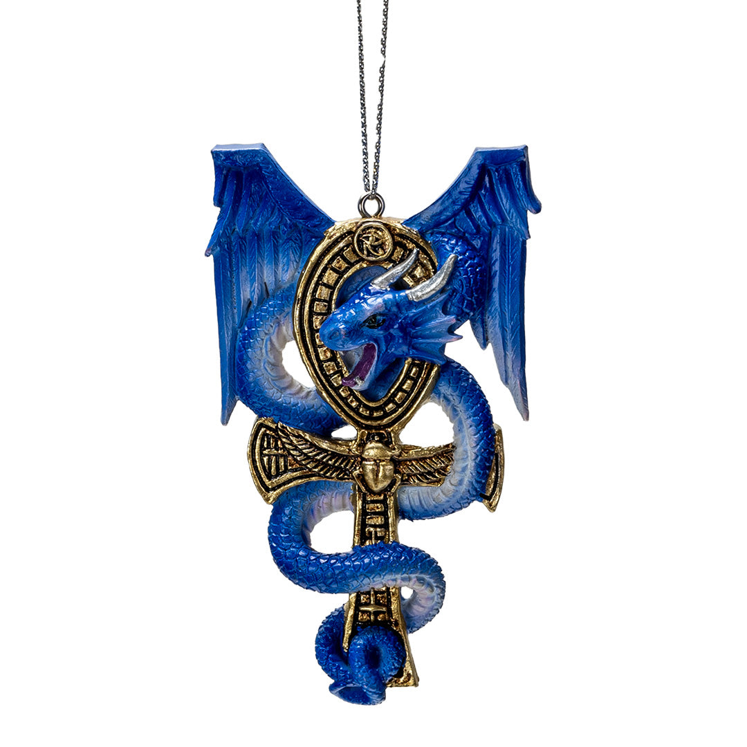 Ankh Guardian Dragon Ornament 🐉 Blue Dragon