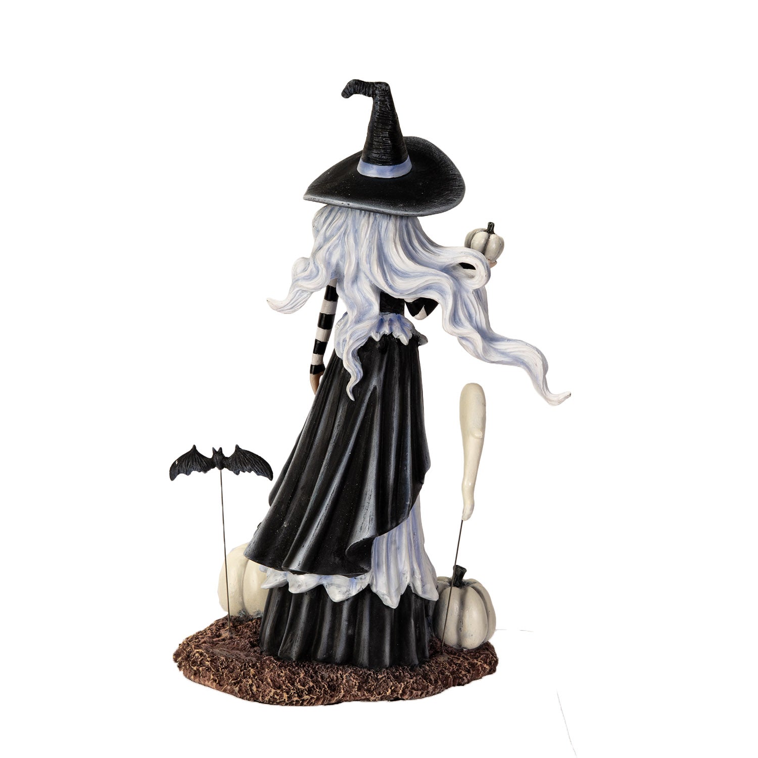 Ghost Pumpkin Witch Statue with Ghost & Bat Companions by Amy Brown