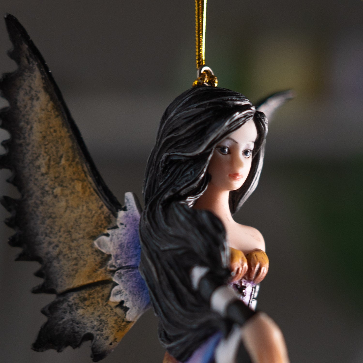 Evangeline Bubble Rider Fairy Ornament by Amy Brown – Whimsical Fantasy Resin & Glass Hanging Décor