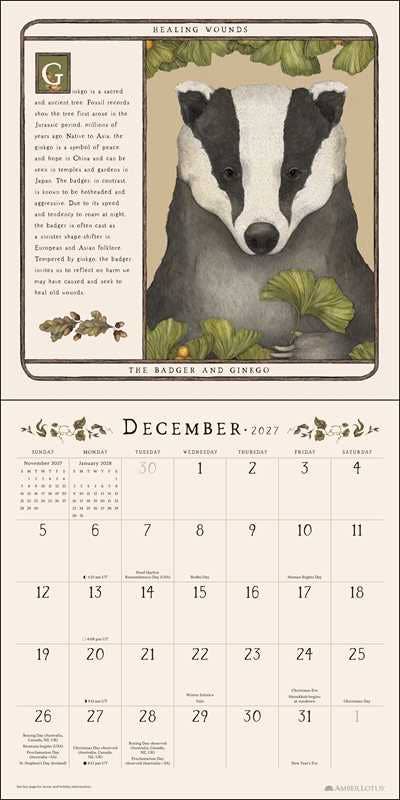 Woodland Wardens 2027 Wall Calendar by Jessica Roux