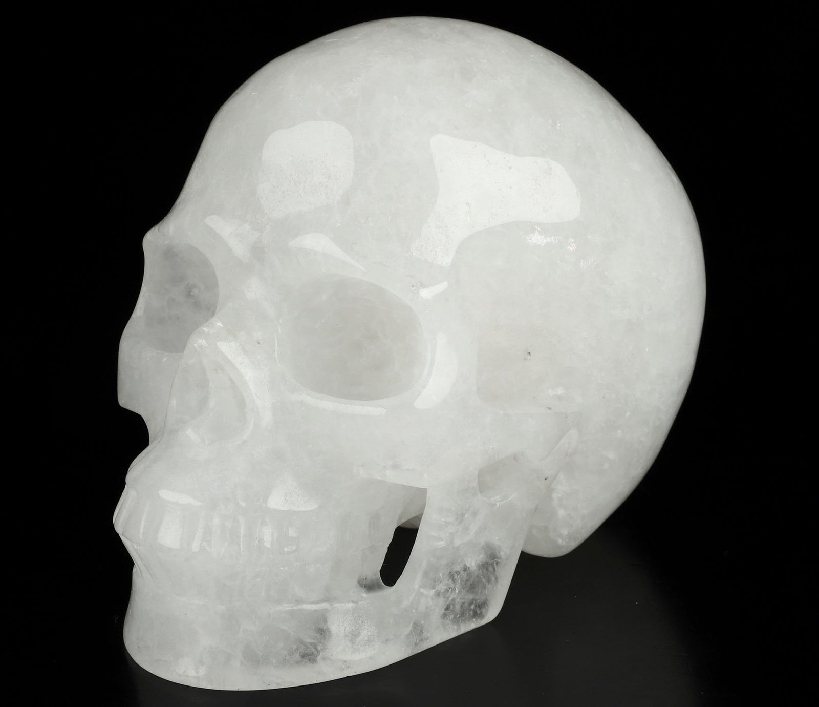 Angolan Quartz Rock Crystal Natural Crystal Skull Large 5.0"