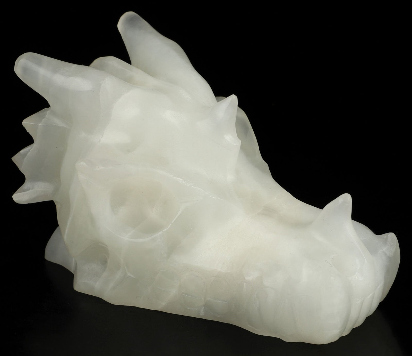 Angolan Quartz Crystal Dragon Skull 4.9"