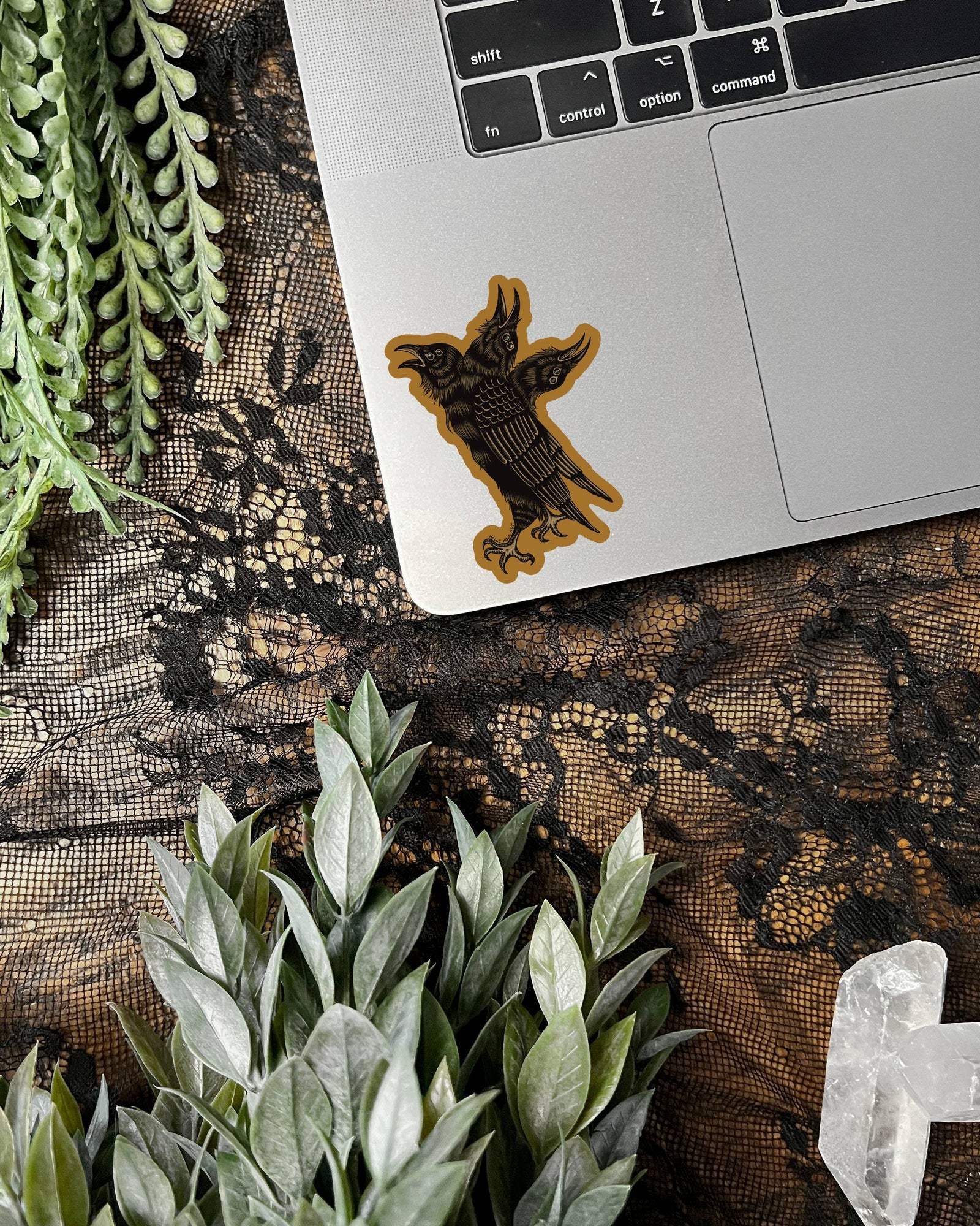 Three-Headed Raven Sticker