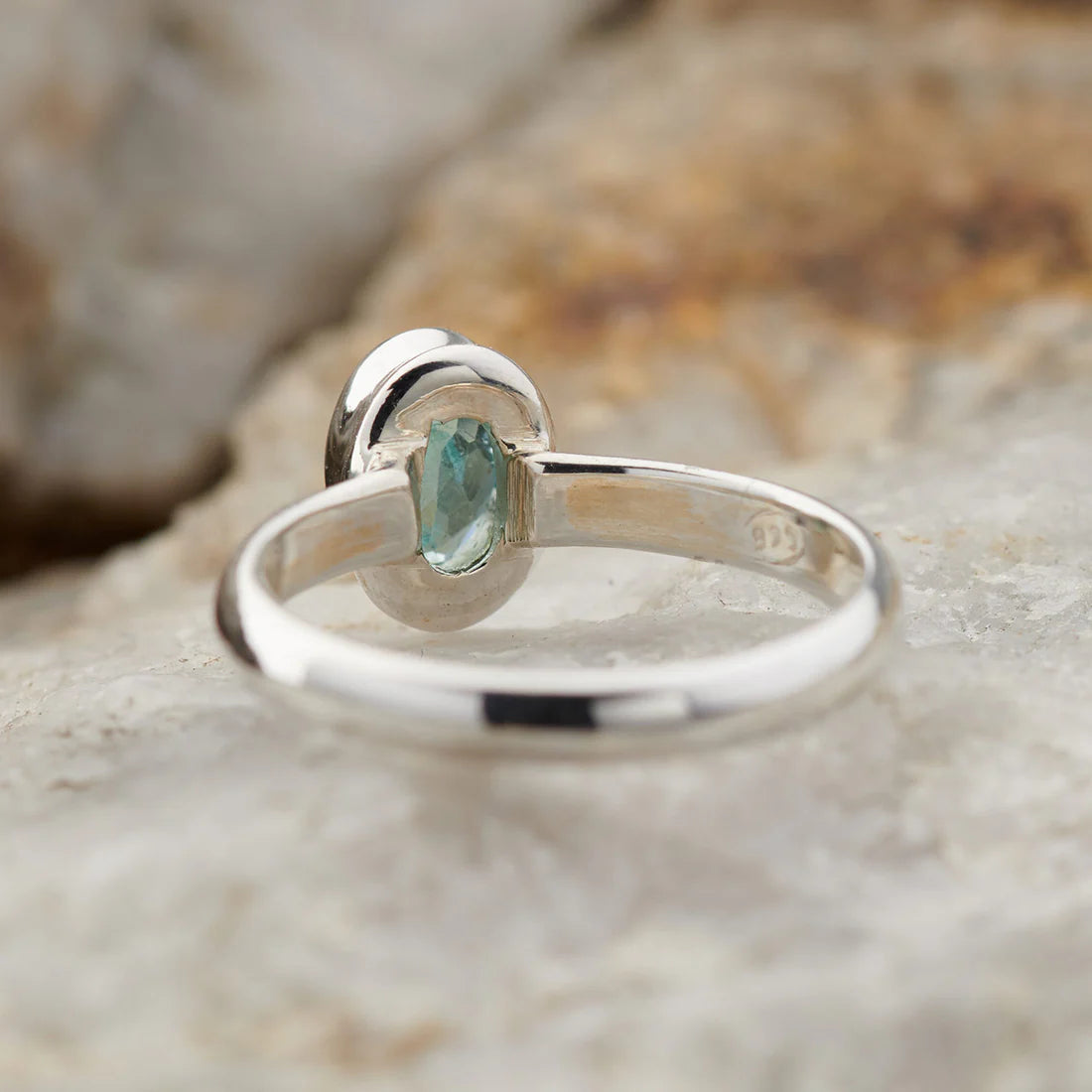 Blue Apatite Sterling Silver Ring