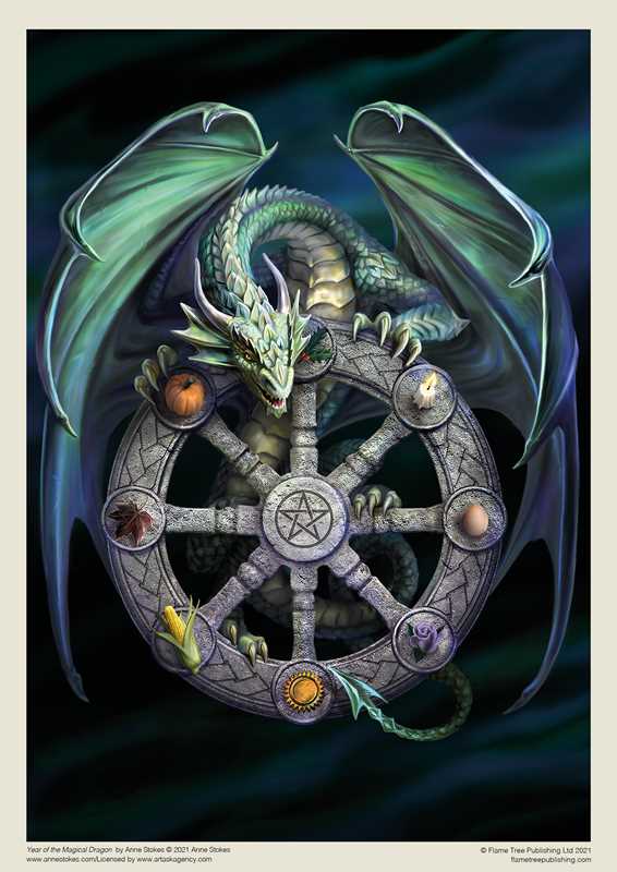 Adult Jigsaw Puzzle Anne Stokes: Wheel of the Year Dragon