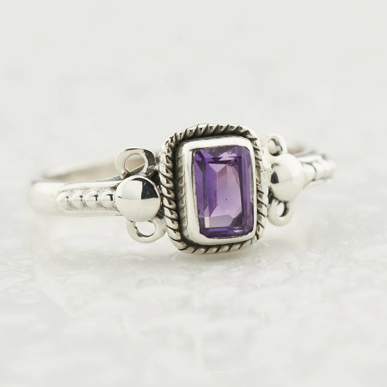 Amethyst Sterling Silver Orion Ring