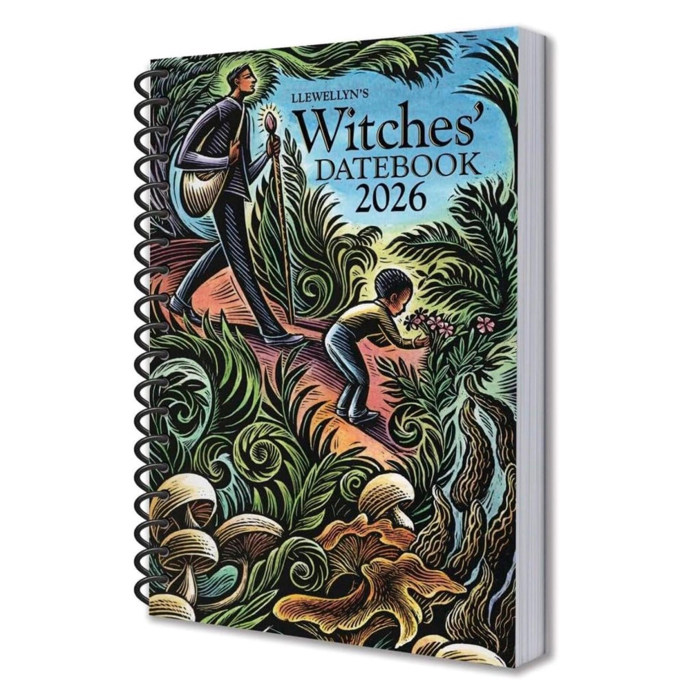 Witches' Datebook 2026 with artistic cover design on a white background