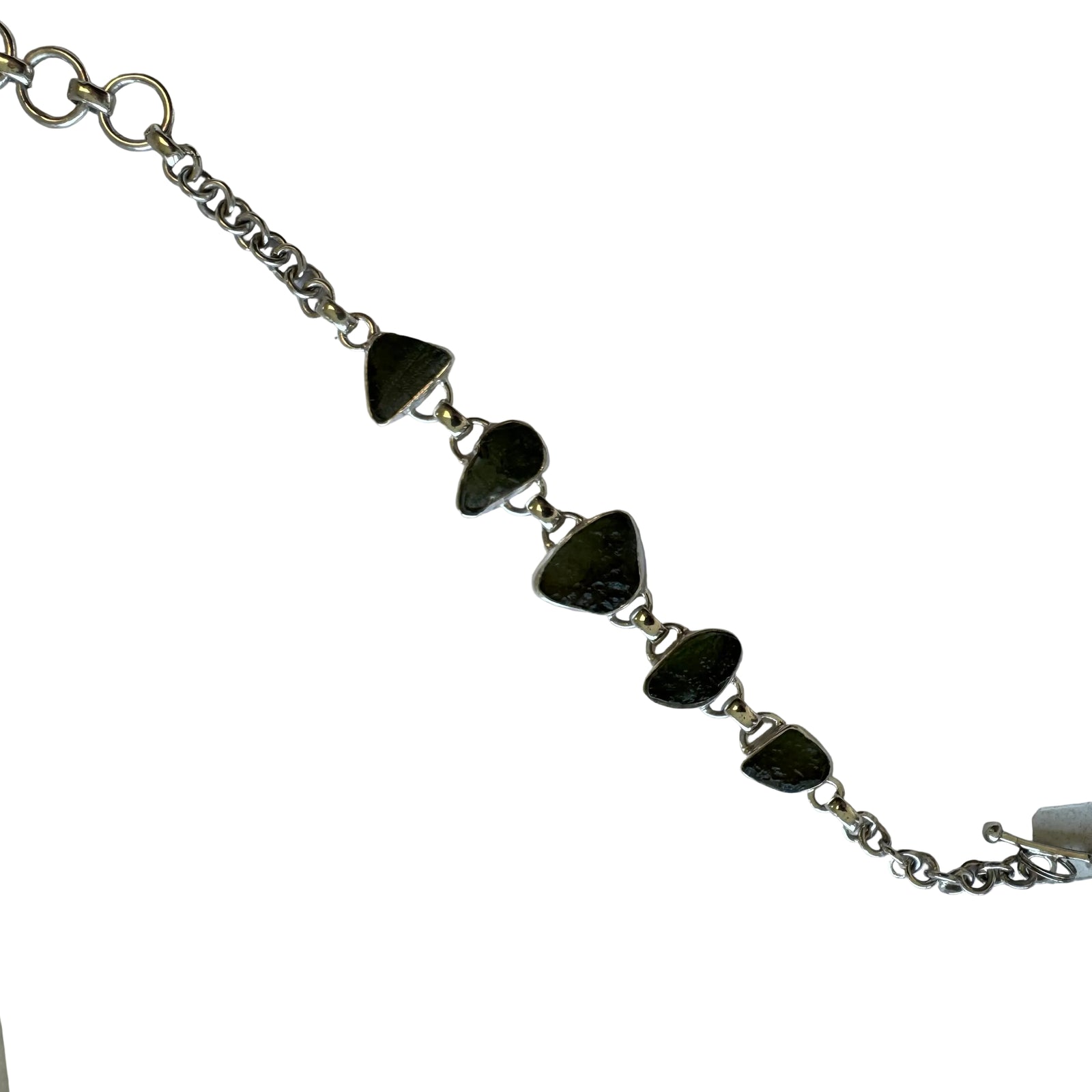Moldavite Sterling Silver Bracelet