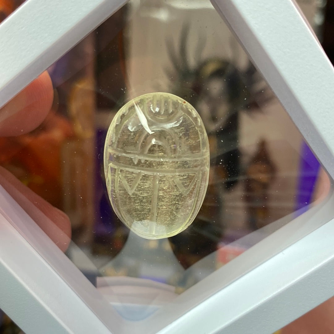Libyan Gold Tektite Scarab Carving