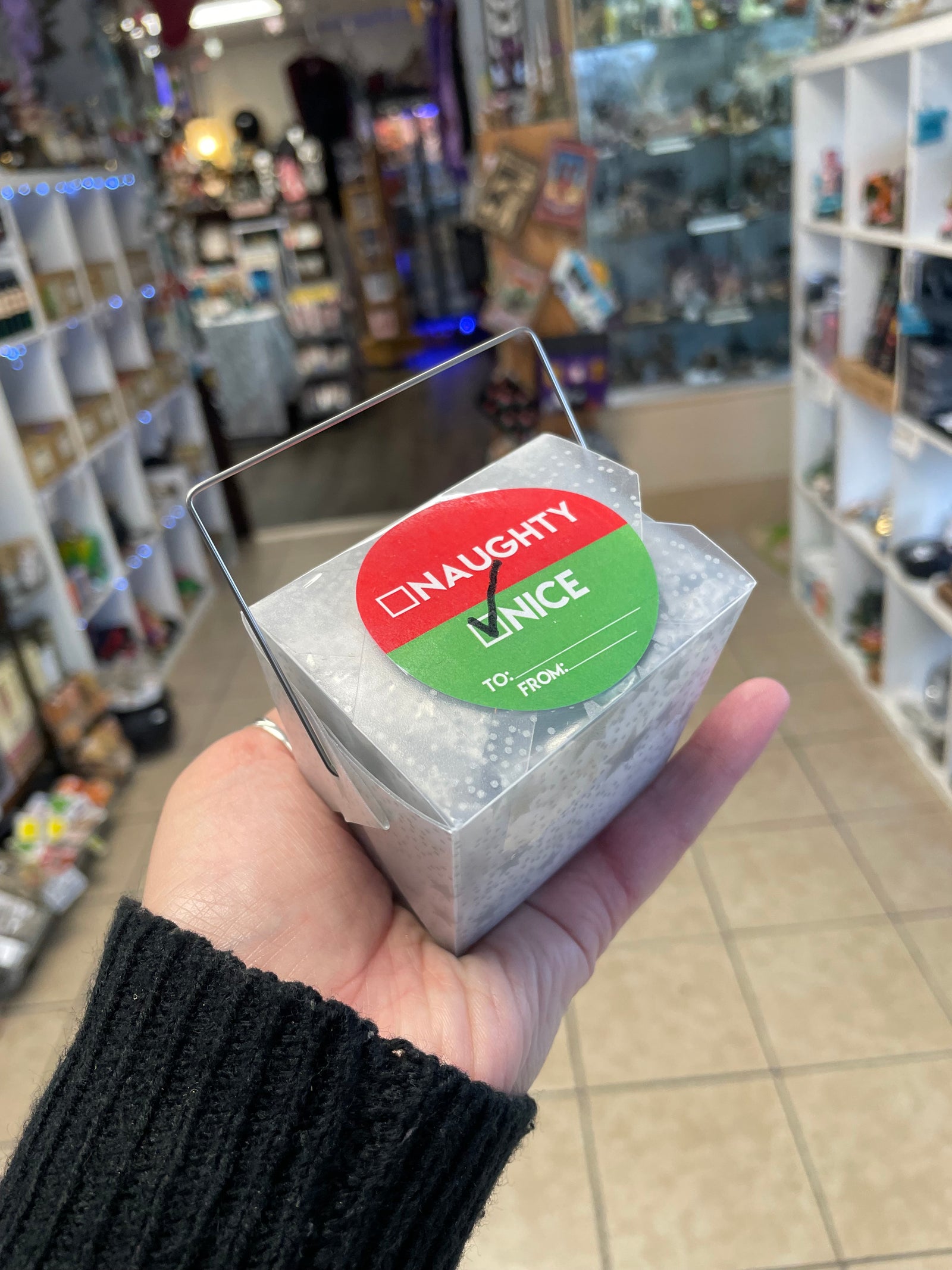 Naughty or Nice Blind Box Prefilled with Toys and Crystals