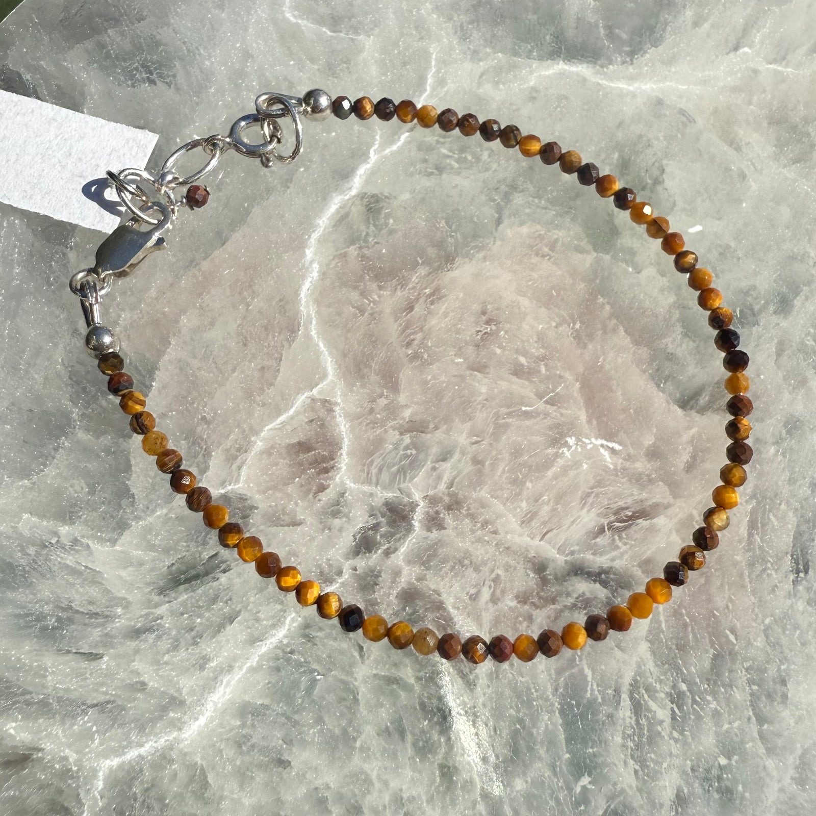 Dainty Faceted Gemstone Bracelet