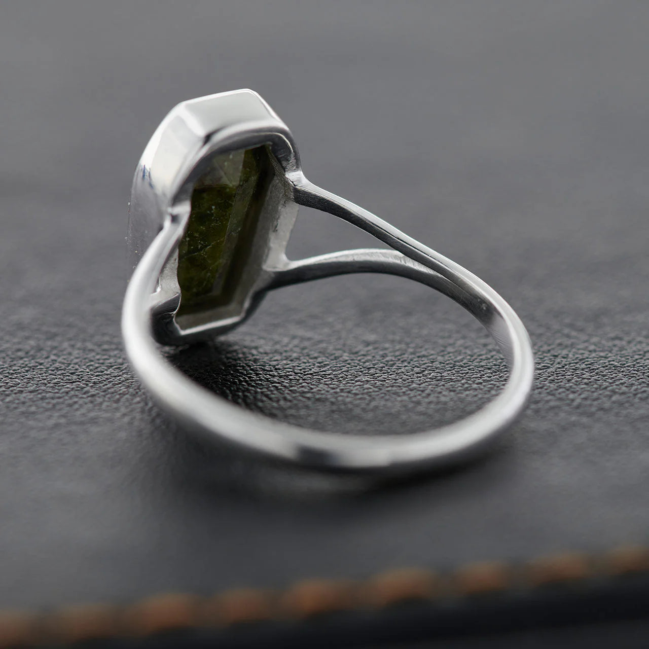 Dragon Blood Jasper Sterling Silver Coffin Ring