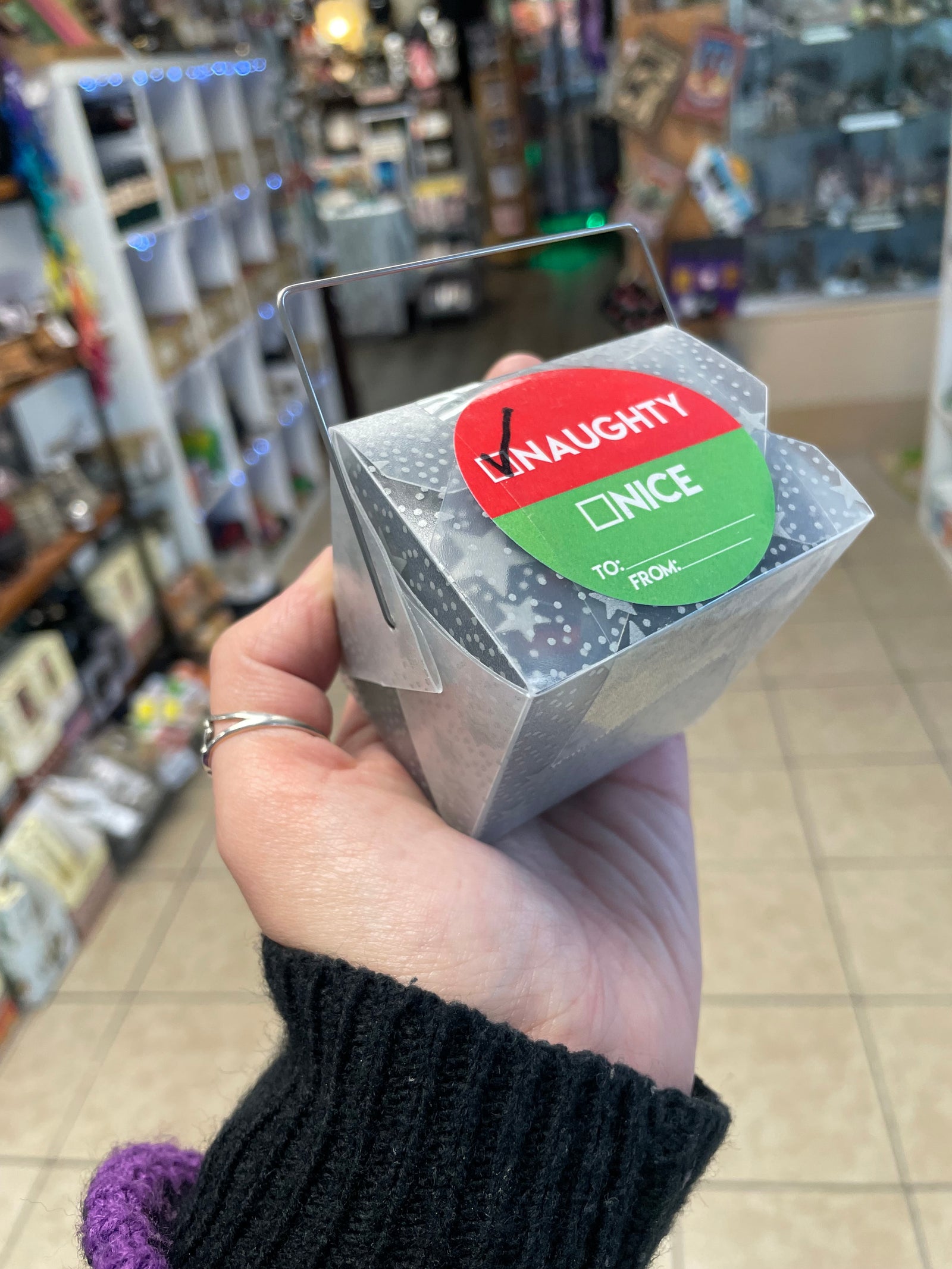 Naughty or Nice Blind Box Prefilled with Toys and Crystals