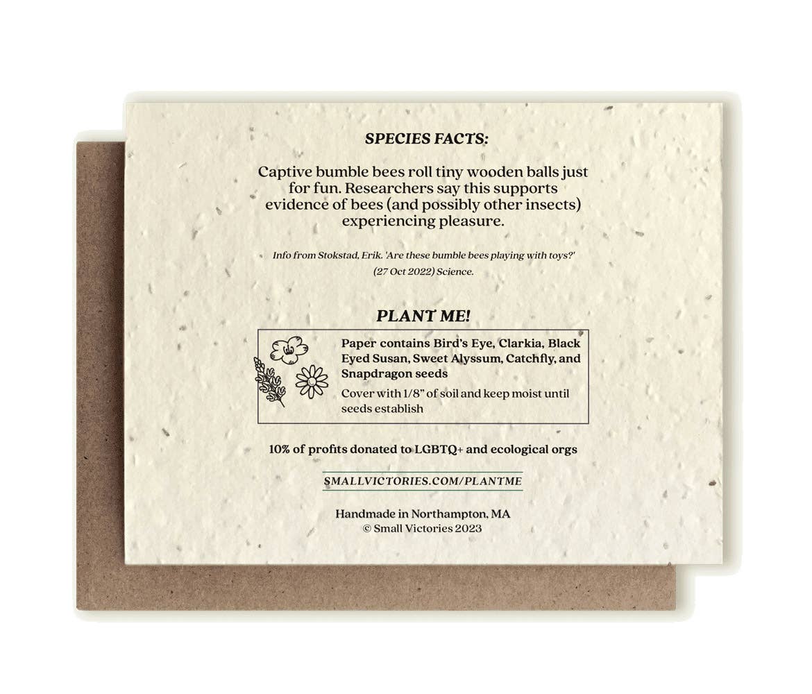 Bumble Bee Plantable Wildflower Seed Card