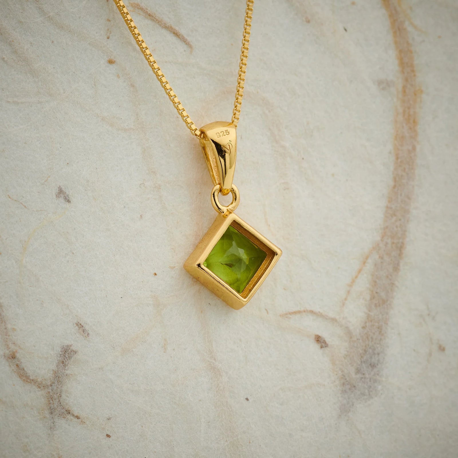 Peridot Everyday Gold Plated Pendant