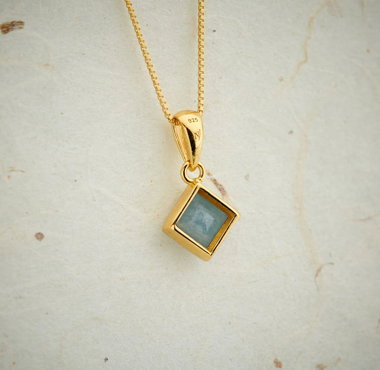 Aquamarine Everyday Gold Pendant