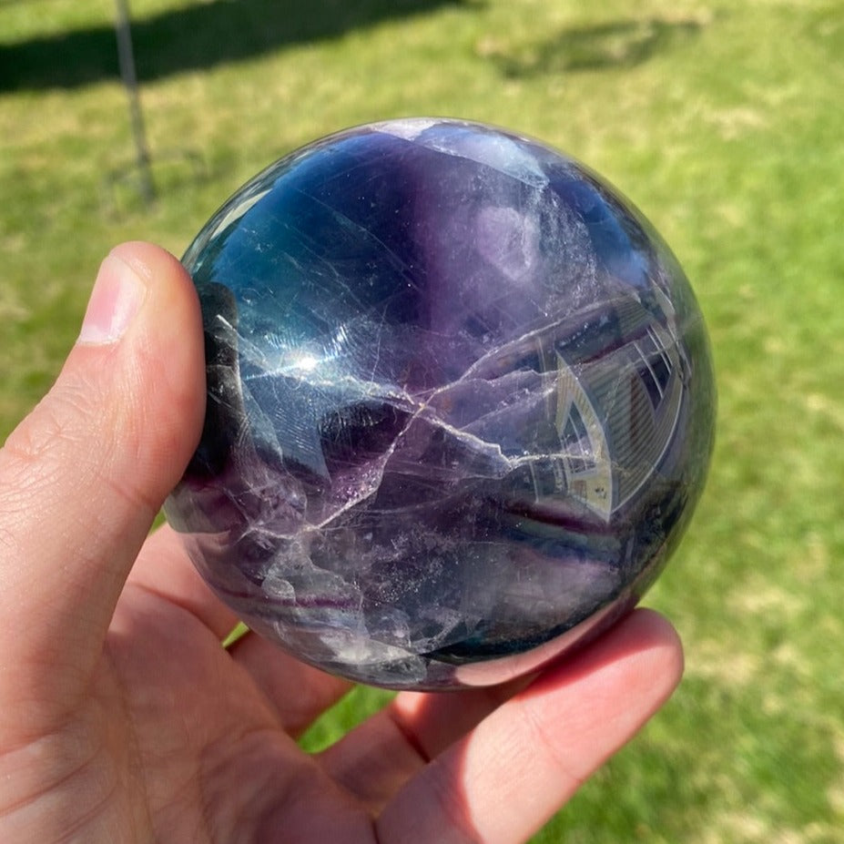 Fluorite Gemstone Sphere - 60-100mm