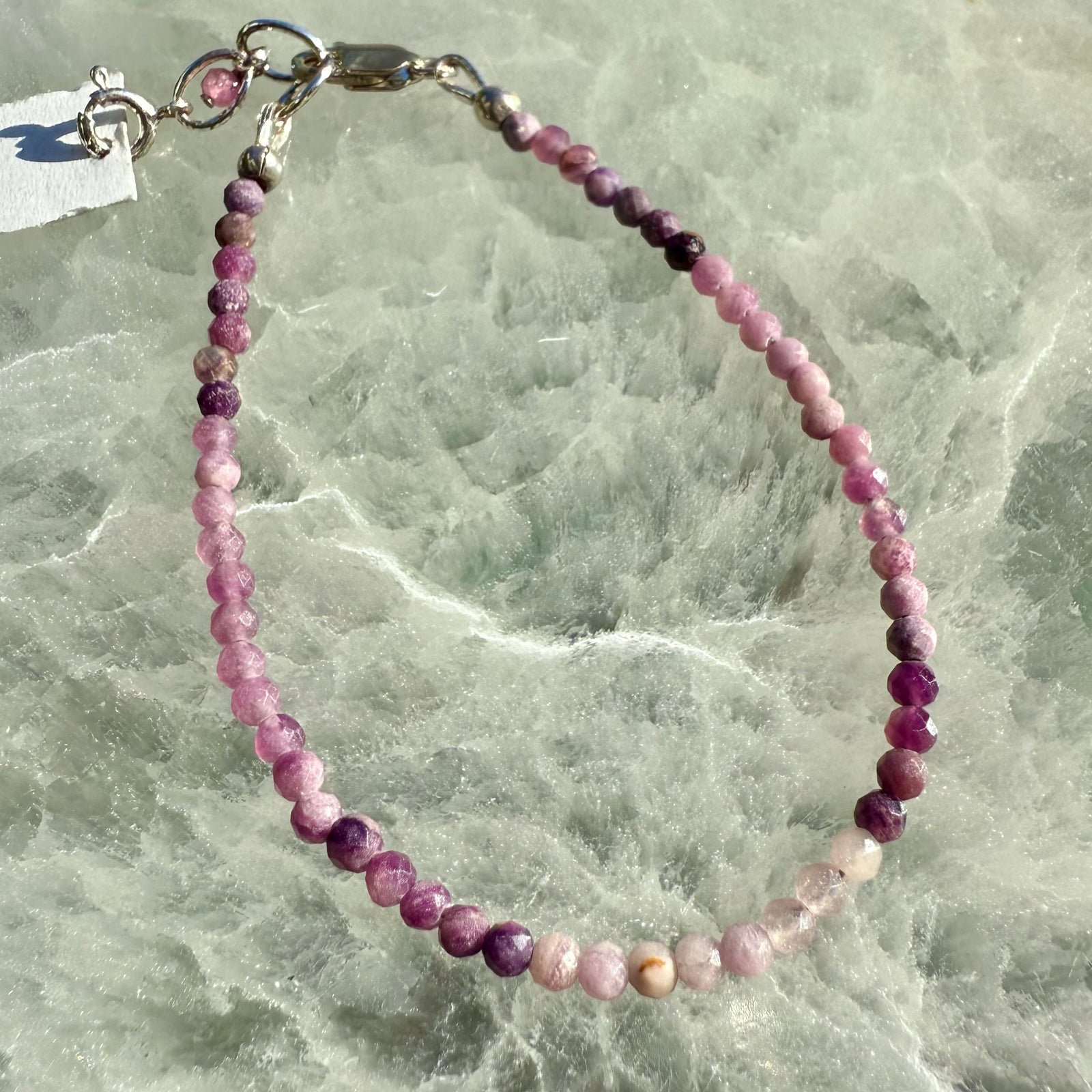 Dainty Faceted Gemstone Bracelet