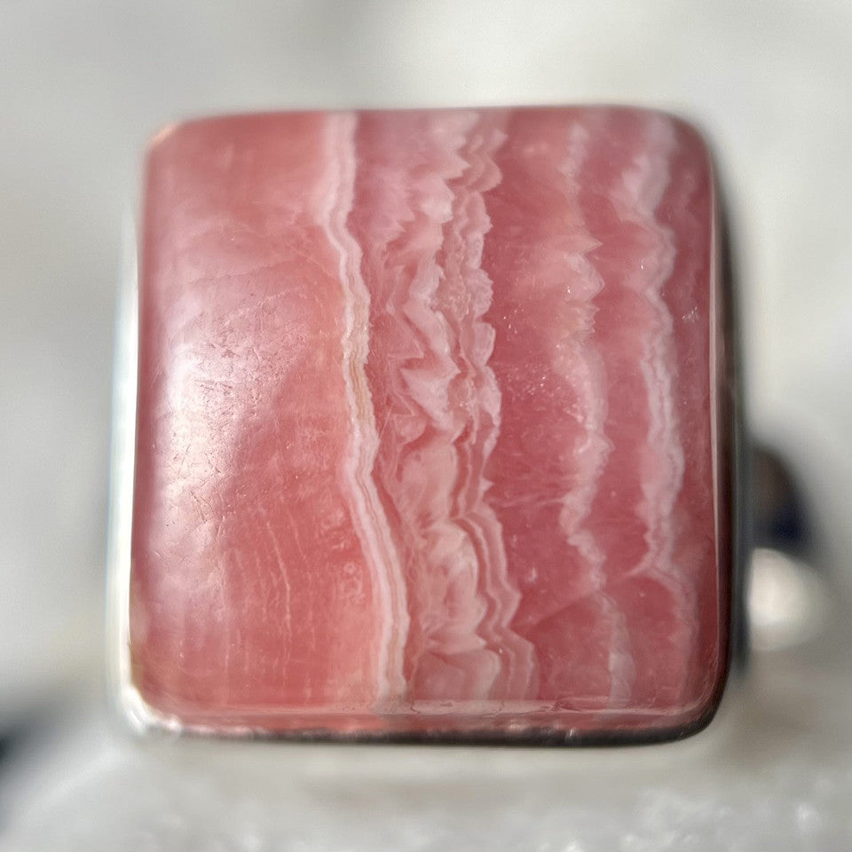 Rhodochrosite Sterling Silver Ring - Assorted Sizes