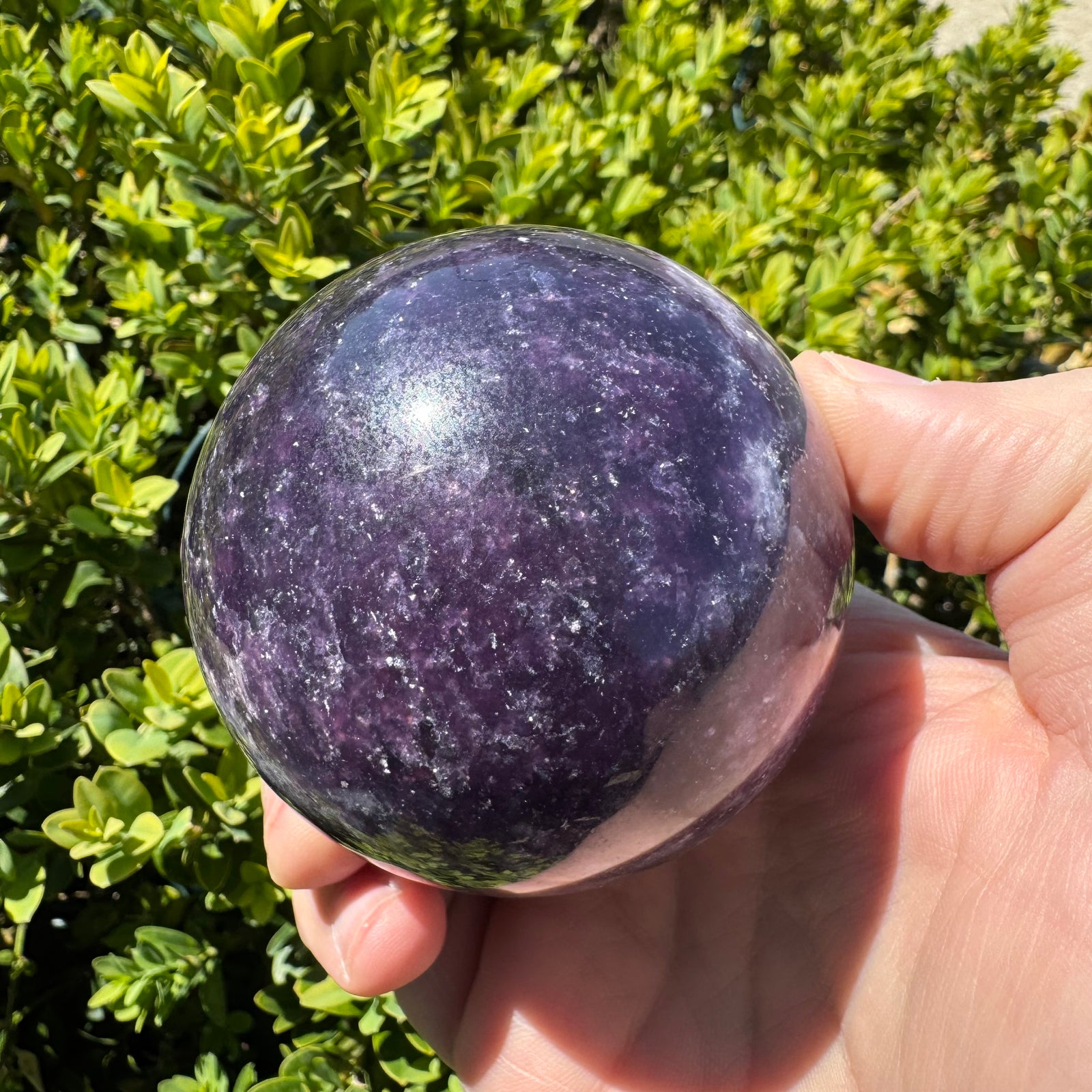 Lepidolite Gemstone Sphere - 70-80Mm