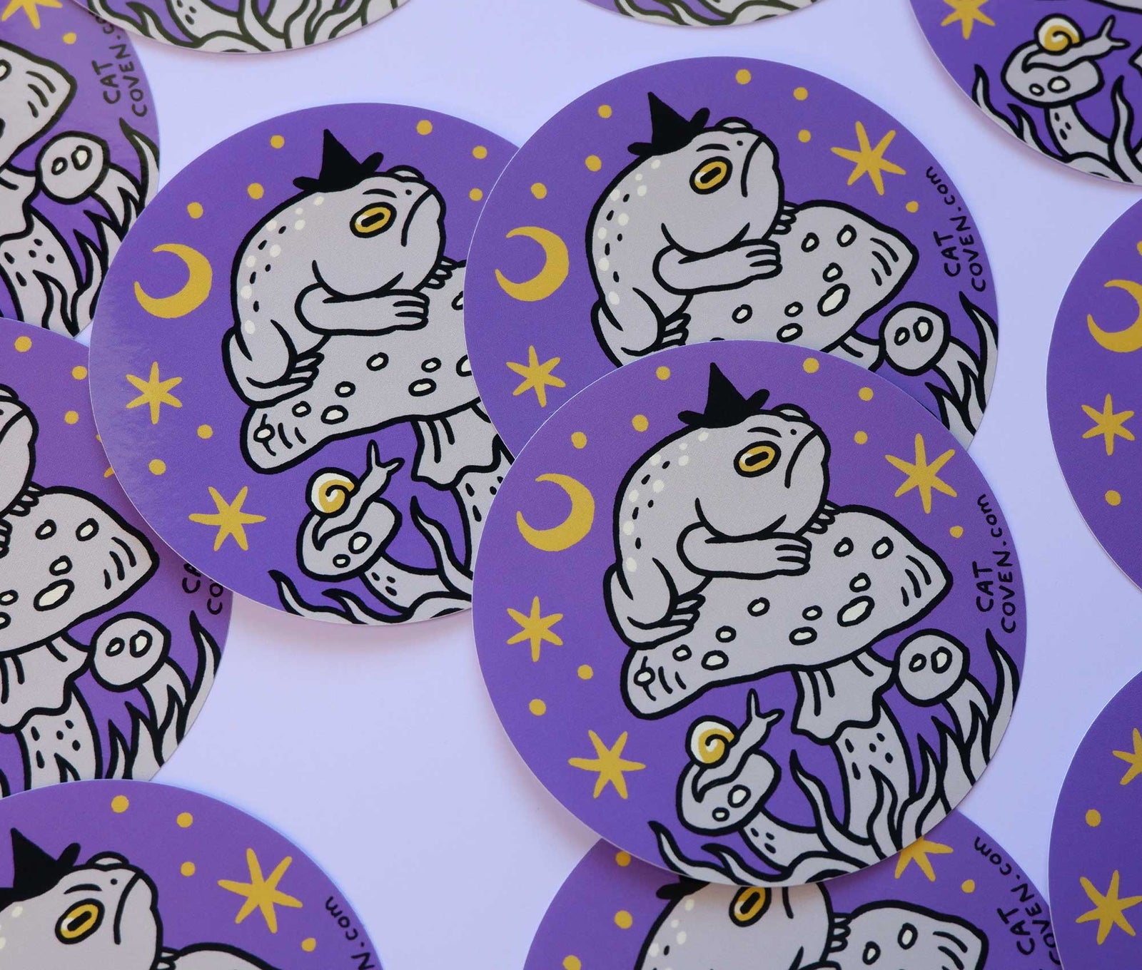 Grumpy Toad Witch - Vinyl Sticker