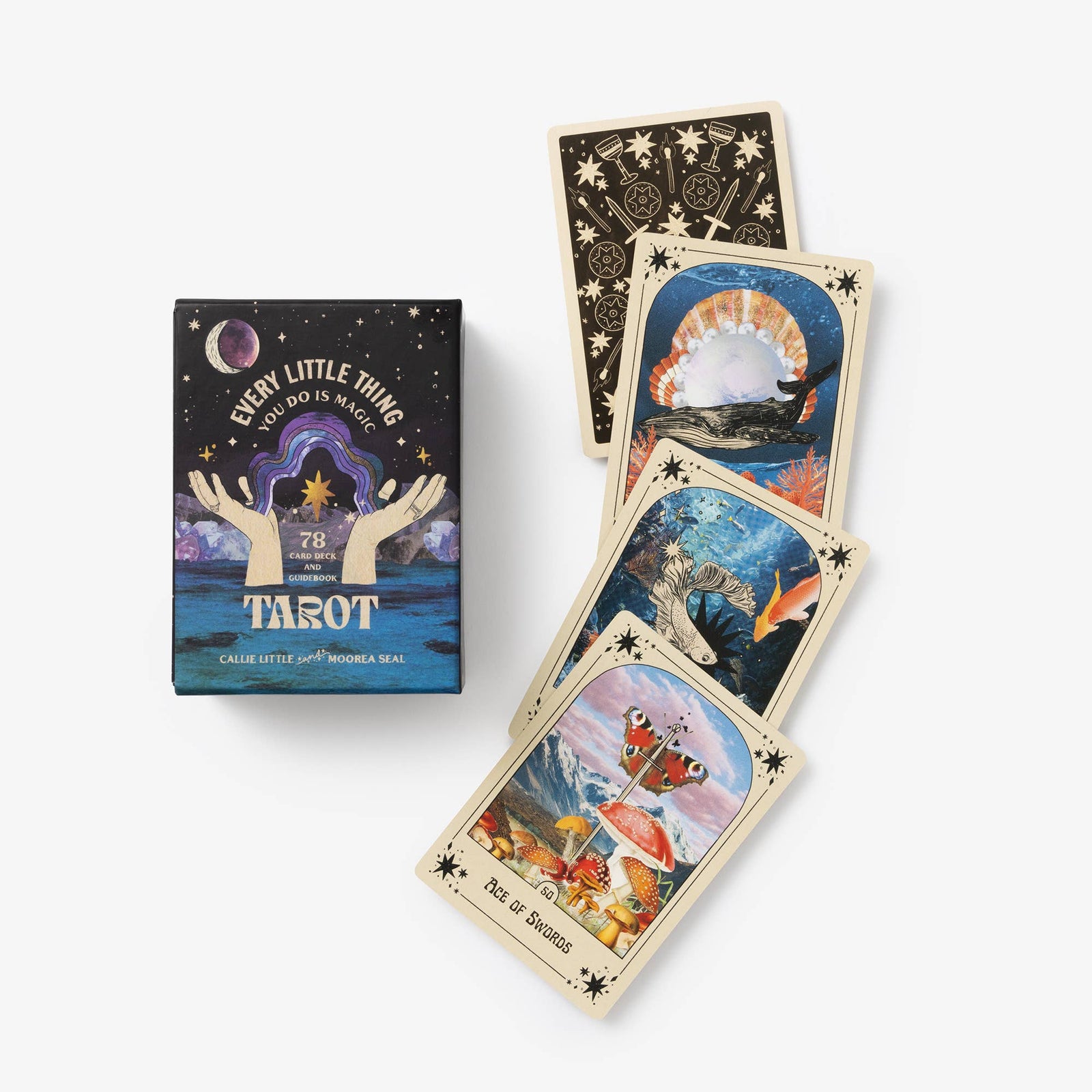 Every Little Thing You Do Is Magic Tarot – 78-Card Rider-Waite Style Deck, Guidebook & Card Stand | Moorea Seal