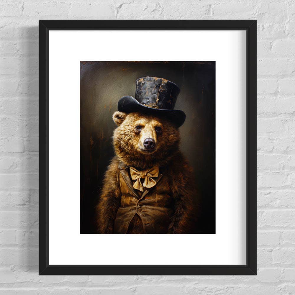 Jasper Johns Bear in Top Hat Art Print