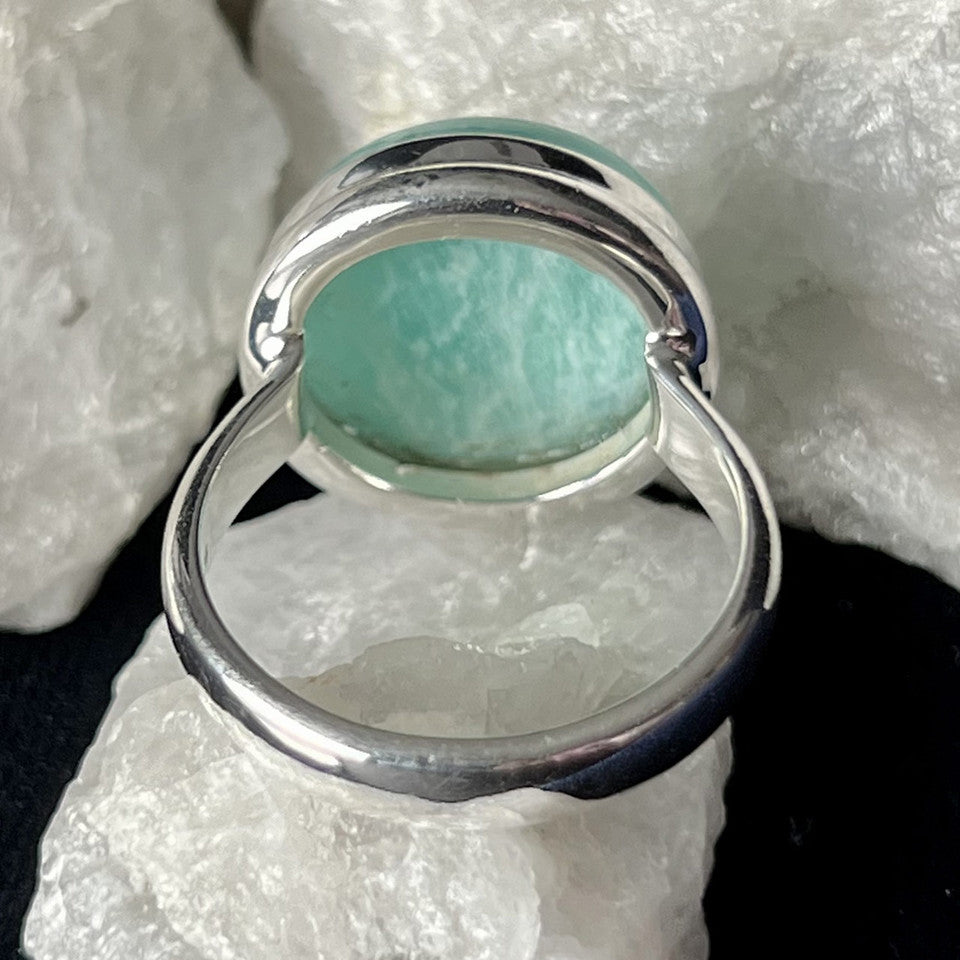 Amazonite Size Sterling Silver Ring - Assorted Sizes