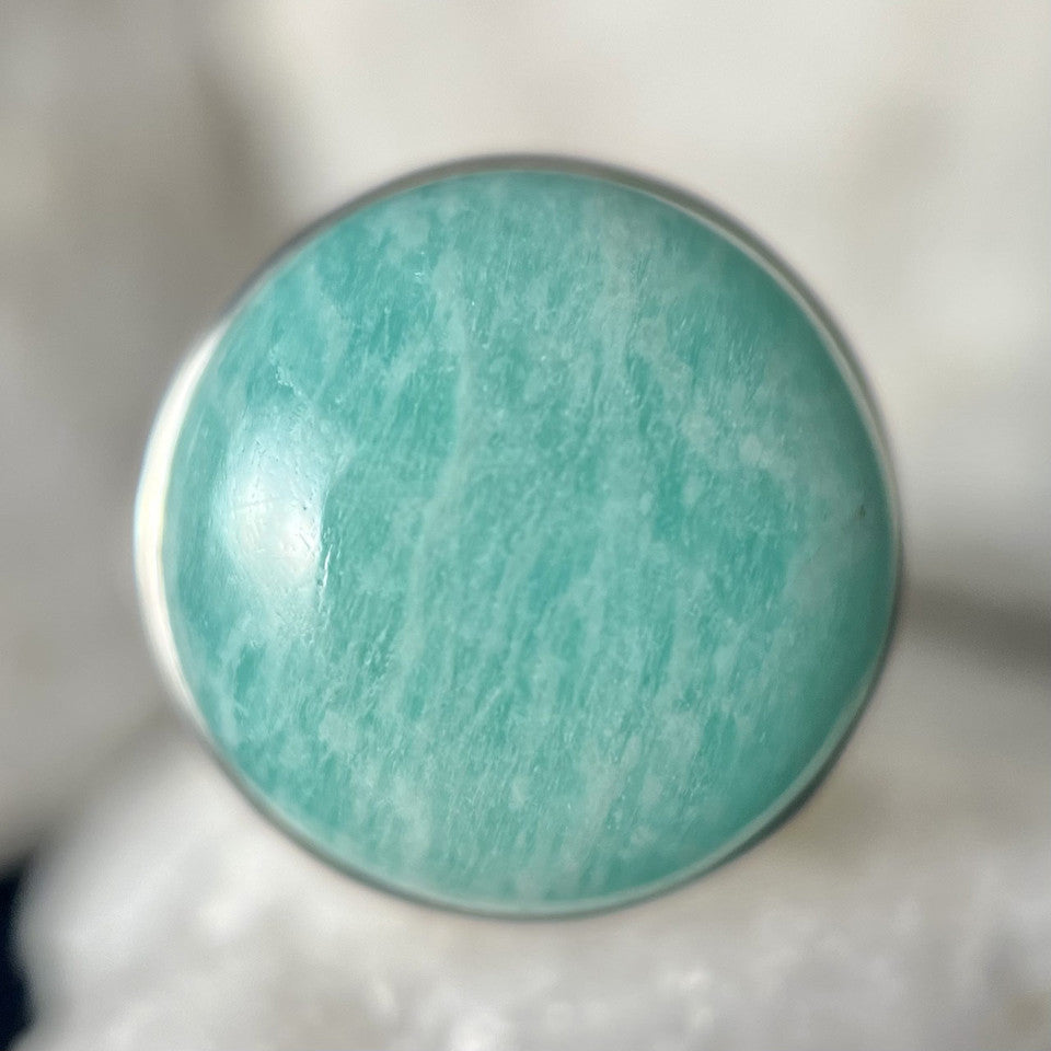 Amazonite Size Sterling Silver Ring - Assorted Sizes