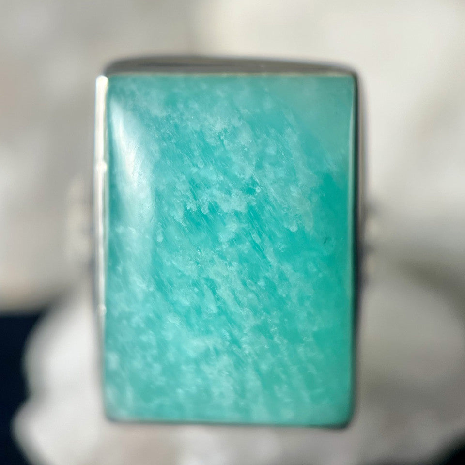Amazonite Size Sterling Silver Ring - Assorted Sizes