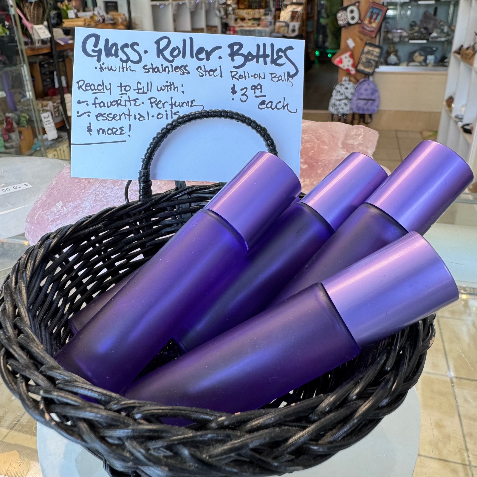 Glass Essential Oil Roller Bottle – Refillable Aromatherapy Tube (10ml)