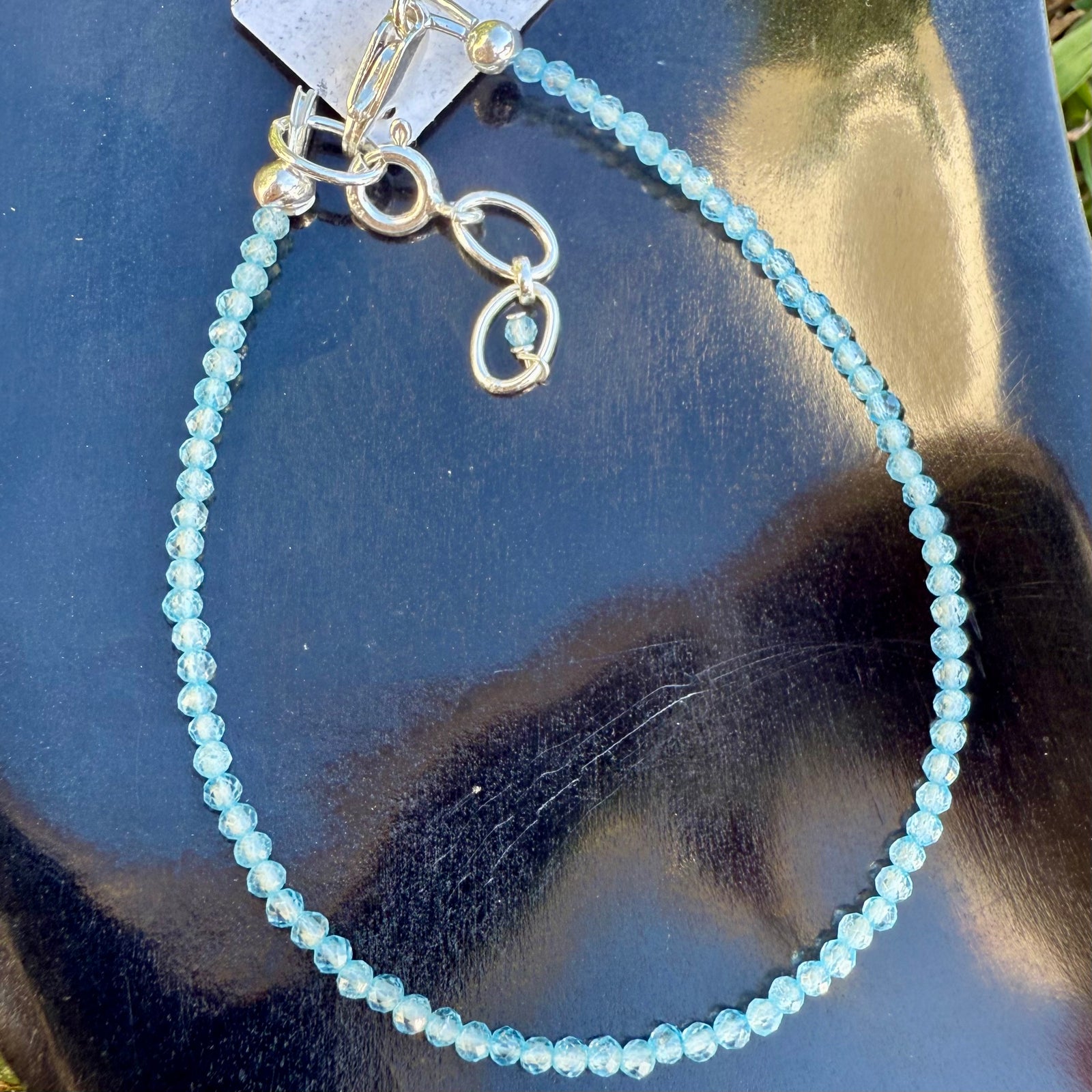 Dainty Faceted Gemstone Bracelet