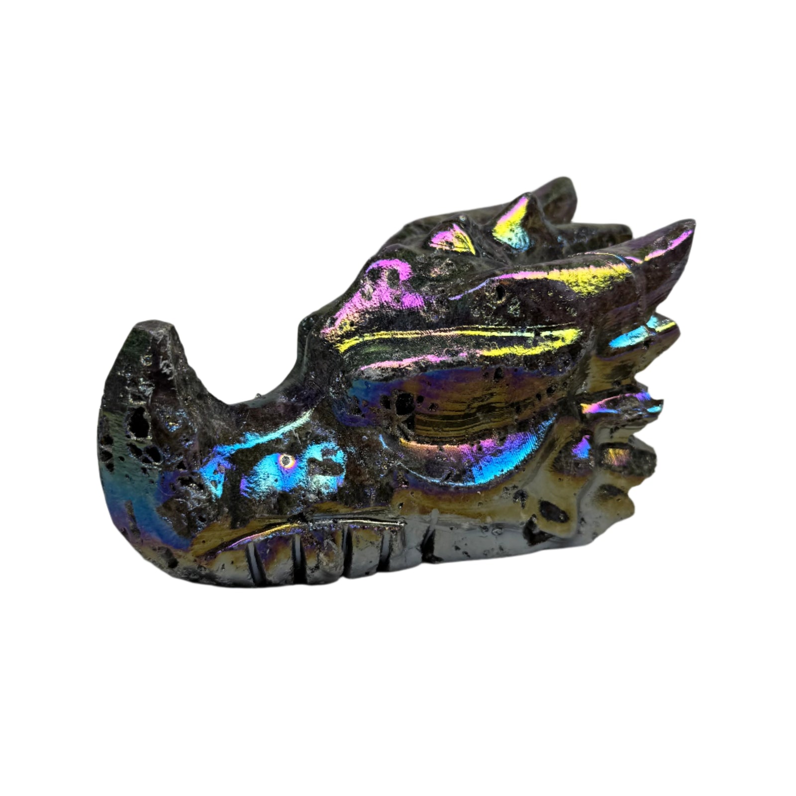 Angel Aura Sphalerite Gemstone Dragon Skull