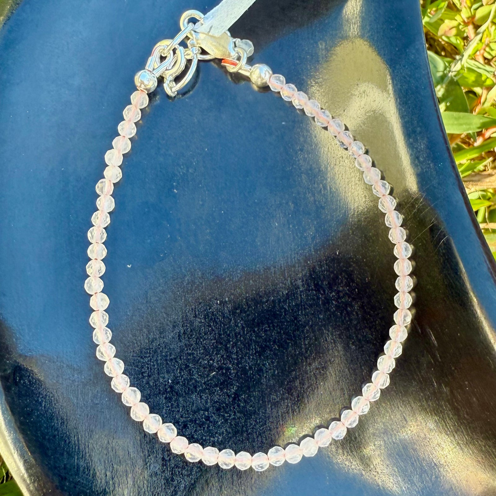Dainty Faceted Gemstone Bracelet