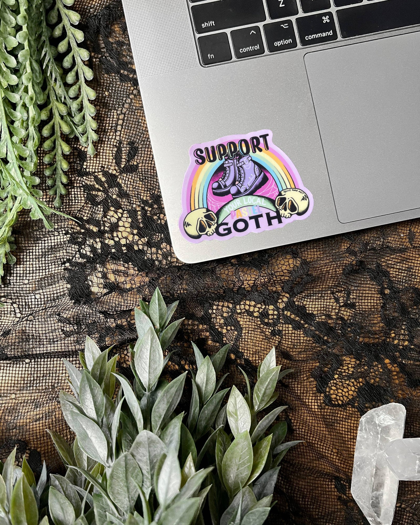 Support Your Local Pastel Goth Sticker