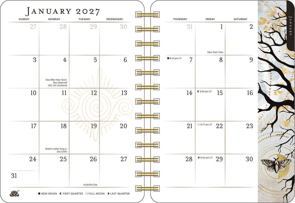 Year of the Witch 2027 Weekly Planner Calendar – Seasonal Intuitive Magick for Your Everyday Practice